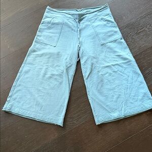 Massimo Light Blue Wide-Leg Cargo Shorts